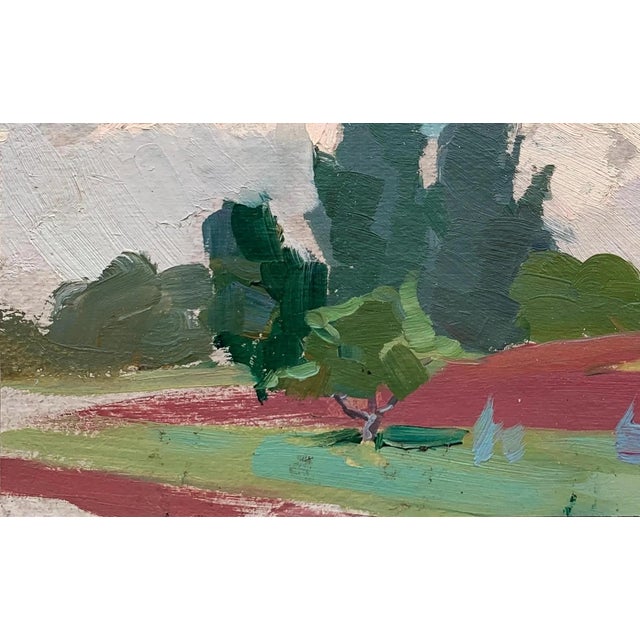 1960s Original Impressionism Oil Painting: Spring Landscape, Ukrainian Artist (1960s) 20-34 For Sale - Image 5 of 6