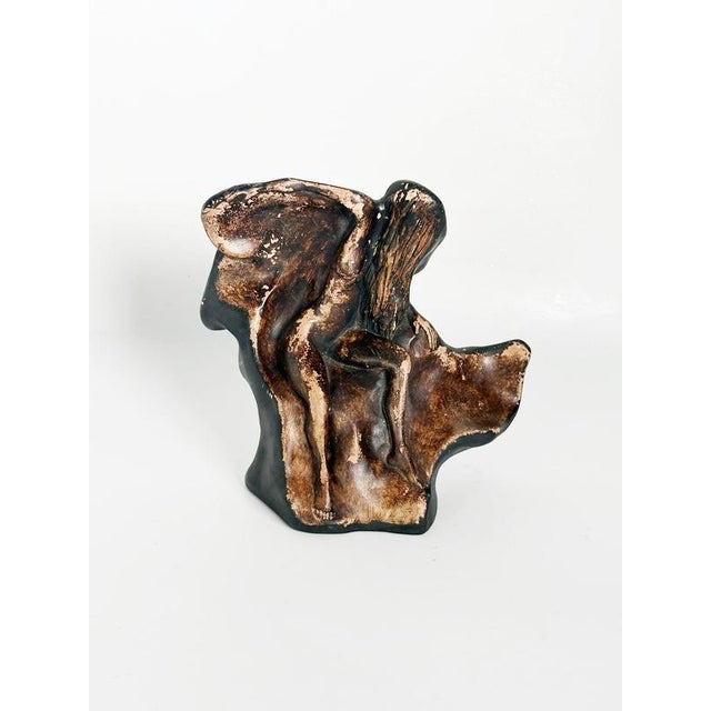 1960s Patinated Terracotta Sculpture with Multiple Faces, France, 1960s For Sale - Image 5 of 9