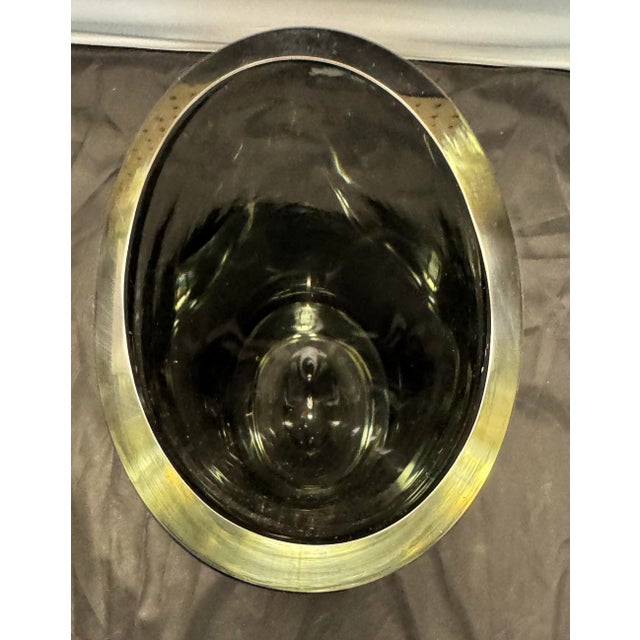 Mid-Century Modern Signed Cenedese Murano Sommerso 15” Large Glass Vase Antonio Da Ros Vintage MCM For Sale - Image 3 of 12