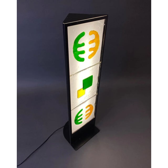 Black Italian Glass Floor Lamp by Salviati Murano, 1972 For Sale - Image 8 of 11