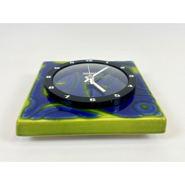 Blue Ceramic Boutique Wall Clock from Kienzle, 1970s For Sale - Image 8 of 12