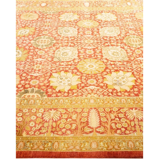 Solo Rugs Mogul, One-of-a-Kind Hand-Knotted Area Rug in Orange, 6' 1" x 9' 0" For Sale - Image 4 of 8