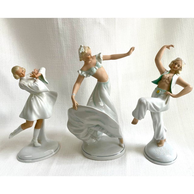 1930s Cabaret Dancer Statue by Schaubach Kunst For Sale - Image 9 of 9