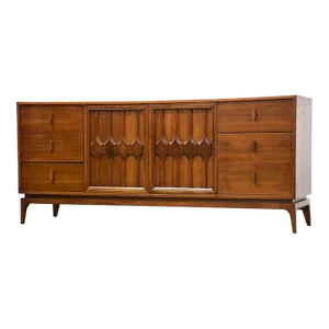 Mid Century Modern Walnut Dresser Credenza