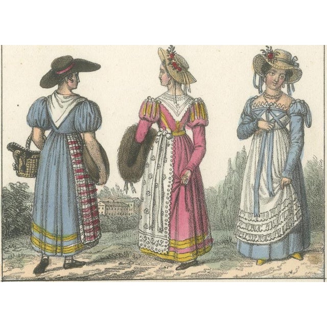 Women and a Lady of Florence with Venetian Women of the People, 1842, Paper For Sale - Image 4 of 8