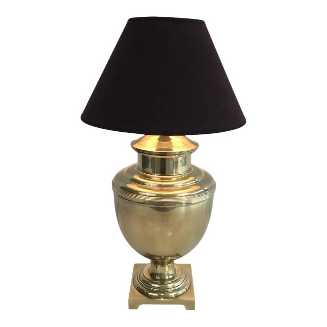 Brass Baluster Table Lamp, French, circa 1970 For Sale