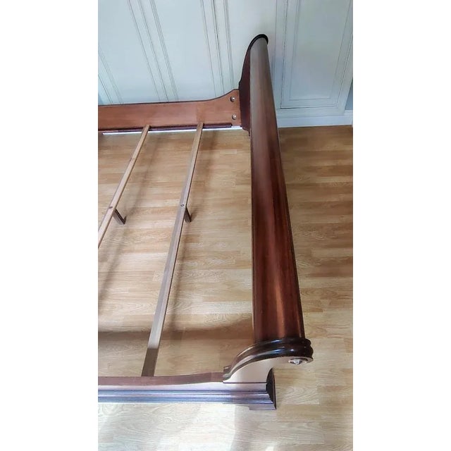Ethan Allen Cal King Somerset Mahogany Sleigh Bed For Sale - Image 10 of 18