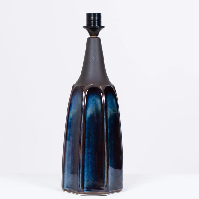 Table Lamp with Silk Lampshade from Soholm Pottery, 1960s For Sale - Image 6 of 14