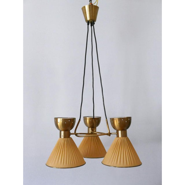 Mid-Century Modern Six-Flamed Pendant Lamp, 1950s For Sale - Image 16 of 18