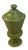 Vintage Glossy Olive Green Ceramic Pedestal Urn With Lid For Sale In West Palm - Image 6 of 12