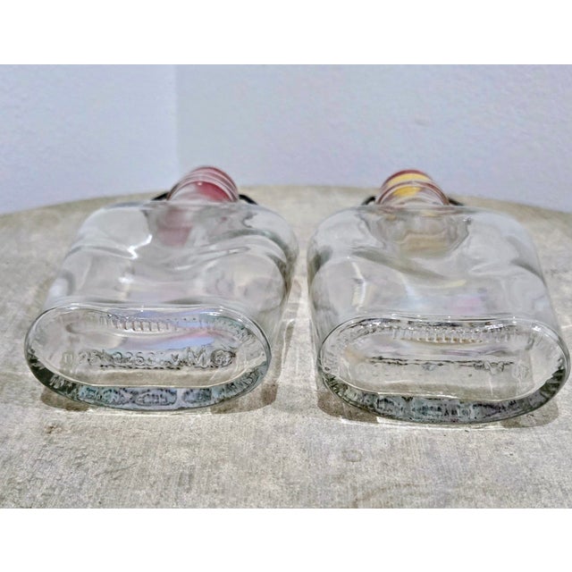 Glass Vintage German Cartoon Swing‑Top Liquor Bottles – Pair For Sale - Image 7 of 7