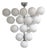 21st Century Italian Grappolo Polished Chrome Glossy White Murano Glass Chandelier by Fabio LTD For Sale