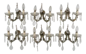 Italian Maria Teresa Sconces, 1940s, Set of 6
