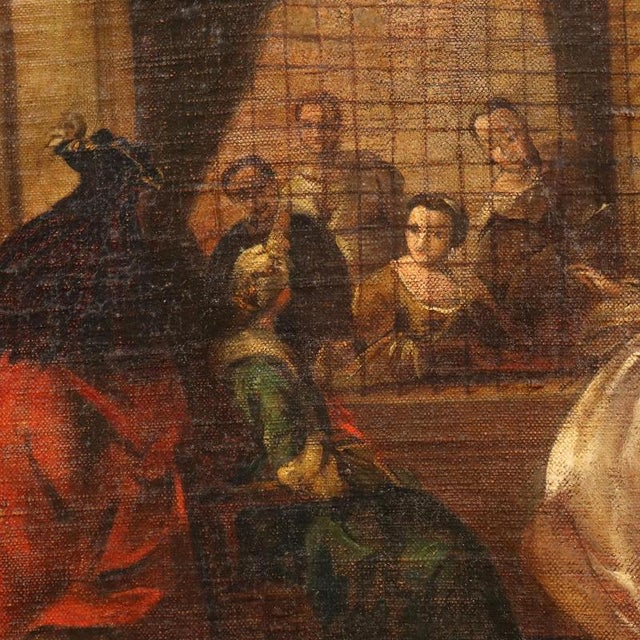Parlour of the Nuns of San Zaccaria, Oil on Canvas, Framed For Sale - Image 5 of 11