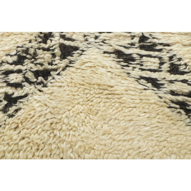 Mid 20th Century Vintage Moroccan Beni Ourain Rug, 06'05 X 10'10 For Sale - Image 5 of 10