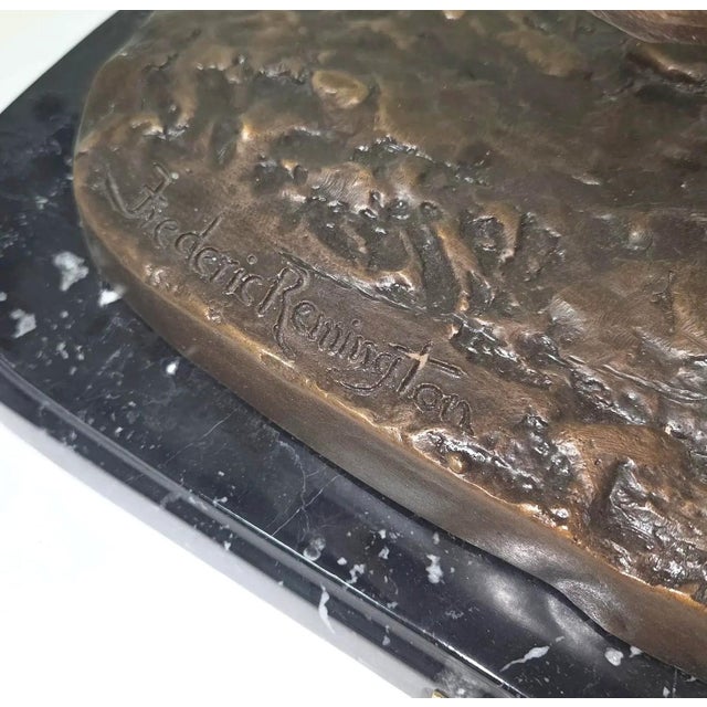 Trooper of the Plains, Bronze Piece After Remington - 19" H For Sale - Image 4 of 18