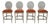 Set of 4 Frontgate French Louis XVI Style Bar Stools For Sale