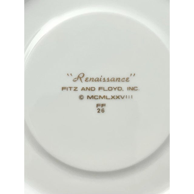 Red 1980s Fitz & Floyd “Cinnabar (Red)” 10 Porcelain Cream Soup Bowls W/Handles & Saucers For Sale - Image 8 of 8