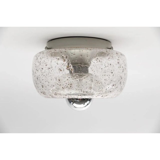 Small Donut Glass Ceiling Lamp, Germany 1960s For Sale - Image 4 of 8