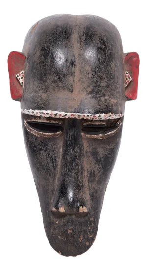 Vintage Baule Painted Monkey Mask