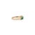Metal Five-Stone Natural Emerald Band Ring Size 4 With Diamond Accents in 14k Yellow Gold For Sale - Image 7 of 17