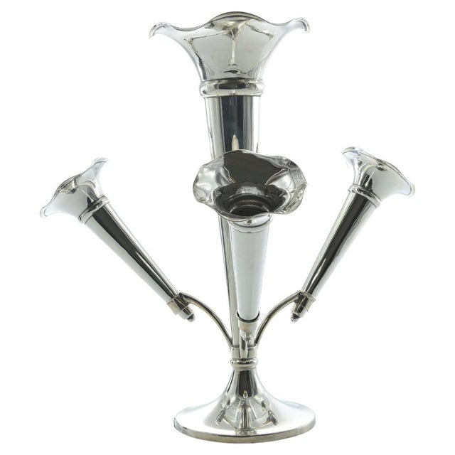 1910s Vintage Sterling Silver Épergne Centerpiece, England, 1912 For Sale - Image 5 of 5