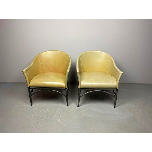 Animal Skin Mid-Century Modern Leather Dining Chairs by Antonio Budji Layug, Philippines, 1970s, Set of 2 For Sale - Image 7 of 18