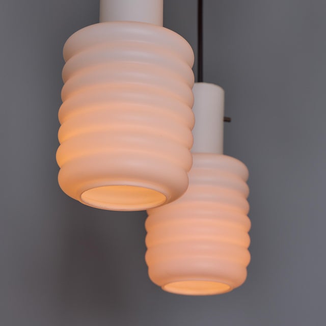 1950s Italian 8-Glass Cascading Chandelier Attributed to Arredoluce For Sale - Image 9 of 17