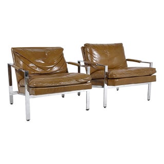 Pair of Milo Baughman Lounge Chairs by Thayer Coggin For Sale