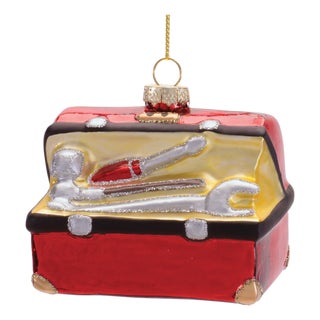 Glass Toolbox Ornaments (Set of 6) For Sale
