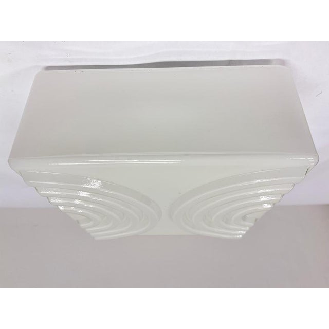 1970s Mid-Century Milk Glass Flush Mount or Wall Light, Former Czechoslovakia, 1970s For Sale - Image 5 of 10