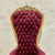 French Style Burgundy Velvet High-Back Tufted Gold For Sale In Miami - Image 6 of 7