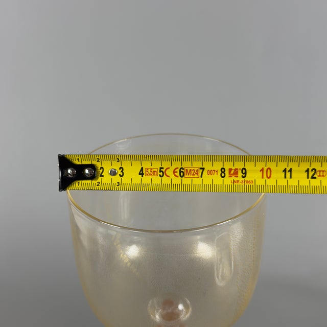 Submerged Gilded Sacred Chalice and Saucer in Murano Glass from Seguso Vetri D'Arte, 1970s, Set of 2 For Sale - Image 12 of 14