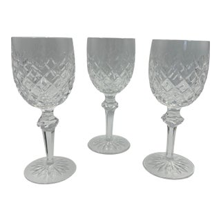 Vintage Waterford Powerscourt Pattern Water Goblets - Set of 3 For Sale