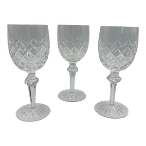 Vintage Waterford Powerscourt Pattern Water Goblets - Set of 3