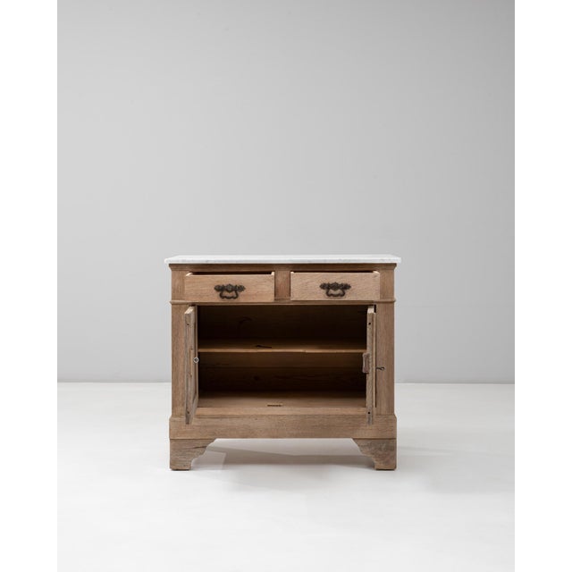 1900s French Louis Philippe Oak Buffet With Marble Top For Sale - Image 17 of 18