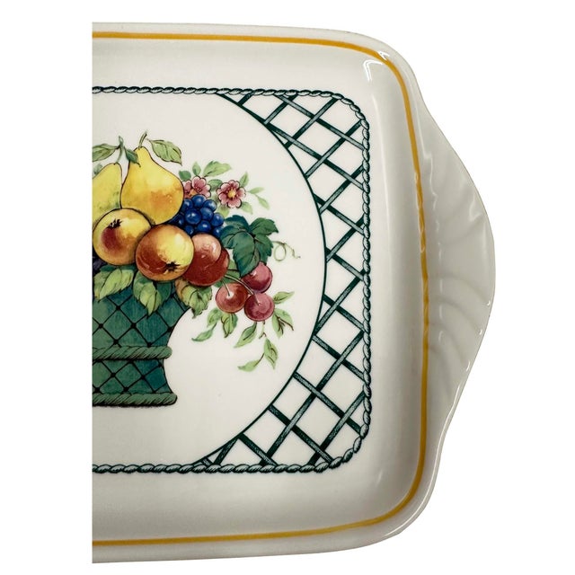 1980s Mid-Century Modern Villeroy & Boch Basket Pattern Butter Plate/Butter Tray For Sale - Image 5 of 10