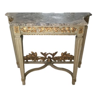 Vintage Louis XVI Style Painted Console For Sale