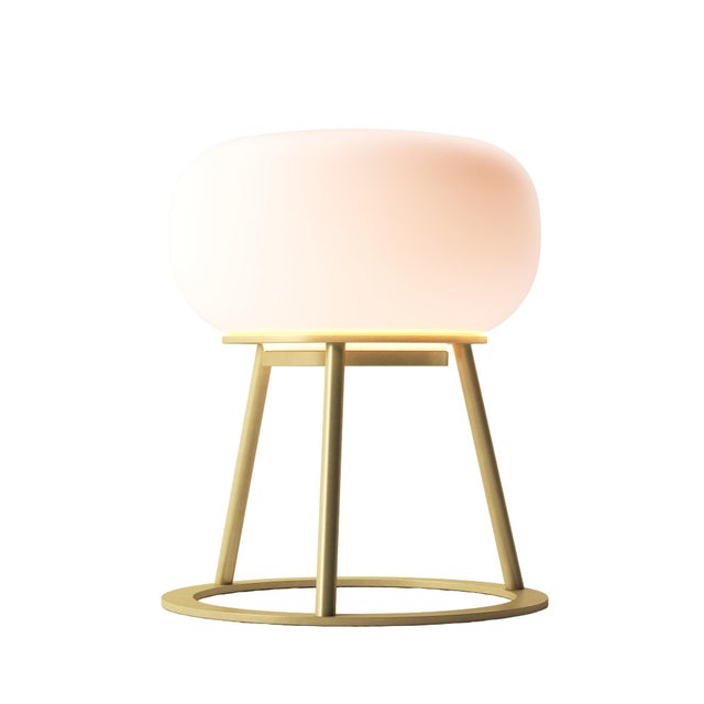 2020s TRIPOD Rechargeable Cordless LED Table Lamp, 3-Levels Brightness Touch Sensor Control, Brushed Brass For Sale - Image 5 of 14