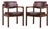 Pair of Jens Risom Mid Century Modern Walnut Armchairs For Sale