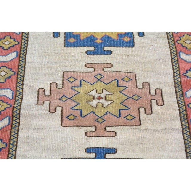 Turkish Vintage Turkish Anatolian Hand Knotted Wool Rug,2'7"X9'2" For Sale - Image 3 of 4