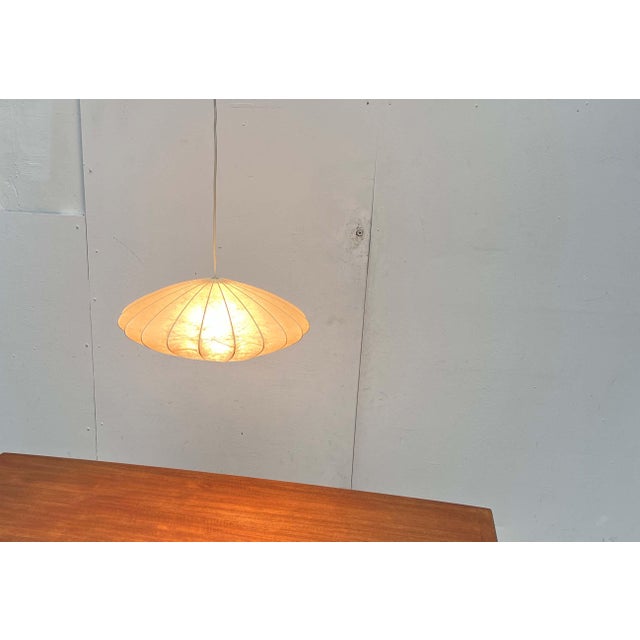 Mid-Century Modern UFO Discus Cocoon Pendant Lamp by Friedel Wauer for Goldkant Leuchten, Germany, 1960s For Sale - Image 6 of 18
