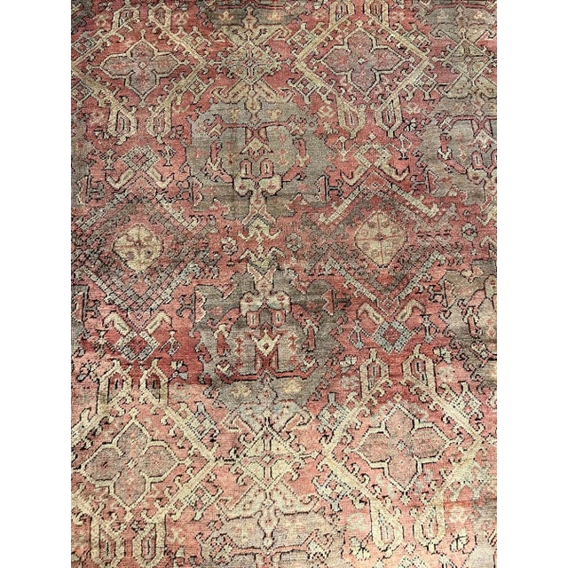 Antique Oushak Rug 15.9x12 For Sale - Image 4 of 5