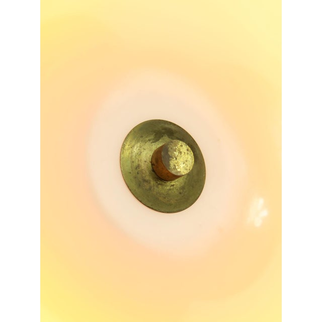 Large Mid-Century Modern Italian Acrylic Glass and Brass Wall Lamp For Sale - Image 4 of 18