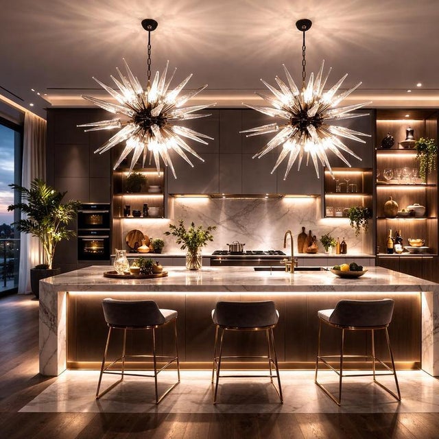 1990s Murano Glass Sputnik Pendants, 1990, Set of 2 For Sale - Image 5 of 13