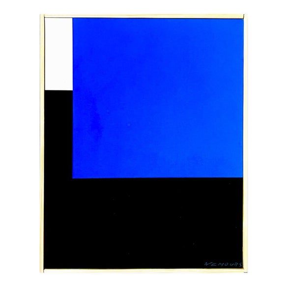 Aurélie Nemours, Espace Bleue, 1957, Silkscreen For Sale