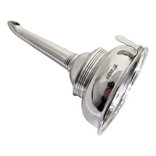 Sterling Silver Wine and Spirit Funnel from Hugh Crawshaw, Sheffield, 1992 For Sale