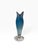 2000 - 2009 2001 Signed Blenko Handblown Sapphire Blue Fan Art Glass Vase - Model #872 For Sale - Image 5 of 7