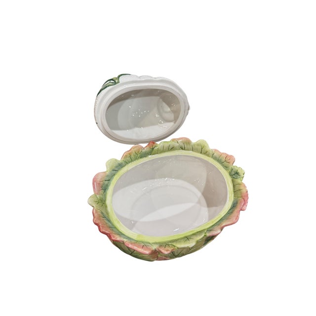 Rabbit Fitz & Floyd "Le Lapin" Large Oval Covered Vegetable Bowl For Sale - Image 6 of 10
