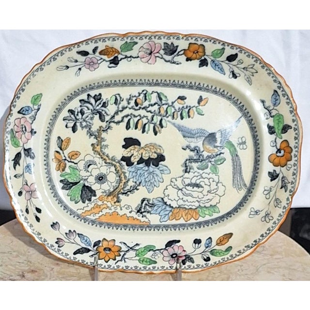 English Antique Ashworth Brothers Hanley England 13" Serving Platter For Sale - Image 3 of 11